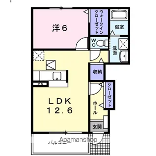 サンキ・ベルソーレ【1階】の間取り