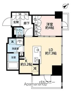 シャリエ御茶ノ水【9階】の間取り