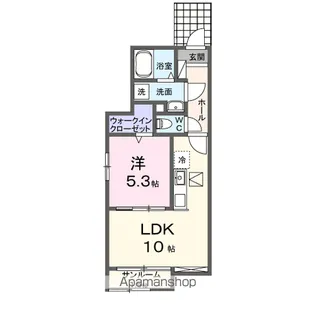 プロムナードドゥソレイユNK【1階】の間取り