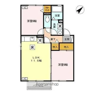 セジュールHAKUA【1階】の間取り