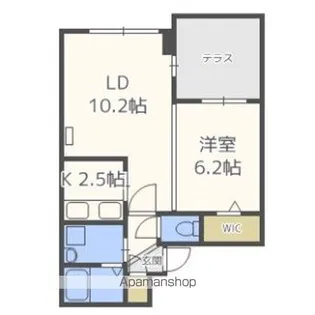 K2STELLA【402号室】の間取り