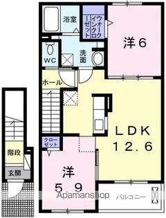 ヌォーヴォ・ドラーゴⅢ【2階】の間取り
