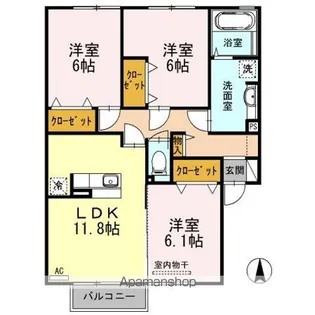 なごみ B【2階】の間取り