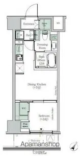 ONE ROOF RESIDENCE KIBA EAST【8階】の間取り