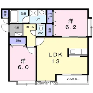 プロムナード桑園【3階】の間取り