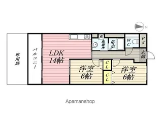 ハイツ南【5階】の間取り
