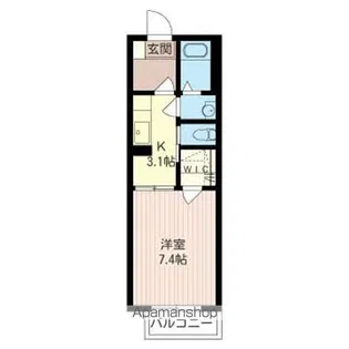 ソレアードS【202号室】の間取り