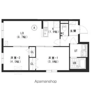 ル・ファール北円山【2階】の間取り
