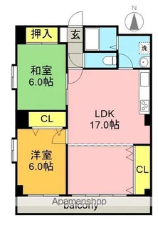 マンション葵【2階】の間取り