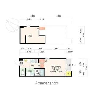 メゾン・シャドール 北山【103号室号室】の間取り