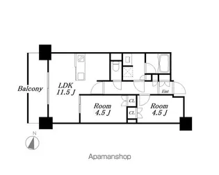 プレサンス名駅南ブリエ【11階】の間取り