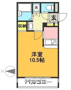 ロクサーヌ北沢【208号室】の間取り