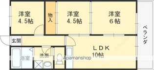 若草ハイツB棟【102号室】の間取り