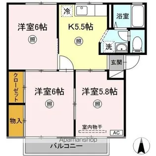 第2プレジール福田【2階】の間取り