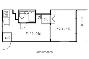 春日マンション【417号室】の間取り
