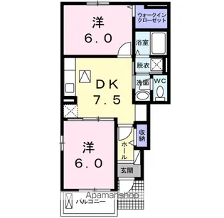 ロワンテール Ⅰ【1階】の間取り