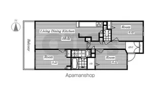 レジディア泉【13階】の間取り