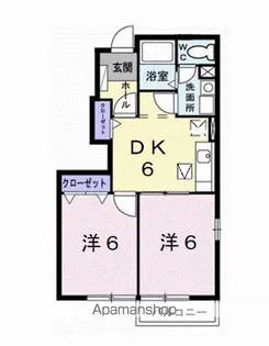 トゥー・ル・モンド【1階】の間取り