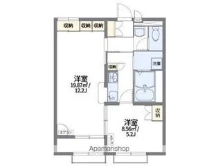 レオパレス勝浦川【2階】の間取り