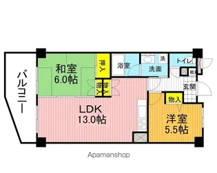 ライオンズマンション立石リバーサイド【2階】の間取り