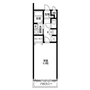 アンプルール リーブル パシフィック白山【1階】の間取り