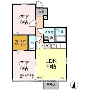 サンセール田園【1階】の間取り