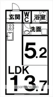 コーポサンライズ【2-A号室】の間取り