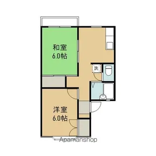 グリーンヒルハイツ【202号室】の間取り