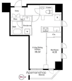 グランスイート四谷エクシア【6階】の間取り