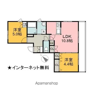 アーバンテラス東千田【2階】の間取り