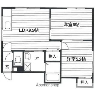 ハイツ若草【201号室】の間取り
