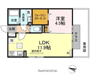 アヴァンサール 優【1階】の間取り