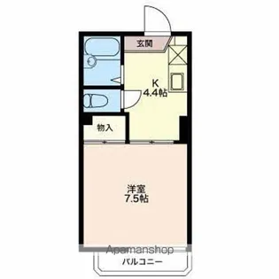 ベルメゾン安茂里【1階】の間取り