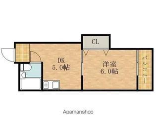 マキシマレジデンス伊藤【506号室】の間取り