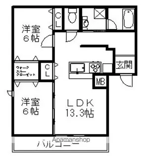 郷東マンション【3階】の間取り