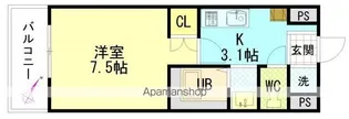 リバーサイド夢園【3階】の間取り