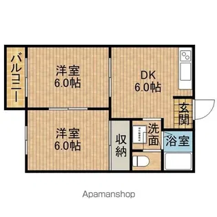 ビラアークルA【1階】の間取り