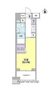 パークフラッツ中目黒【4階】の間取り