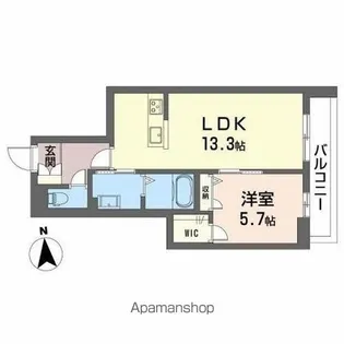 フォルトゥーナディオ【2階】の間取り