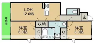 リーブル トゥサンズ【1階】の間取り