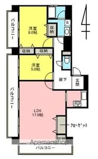 CORSOグロワール天神前【601号室】の間取り