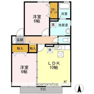 レーベンハイムIII A棟【1階】の間取り