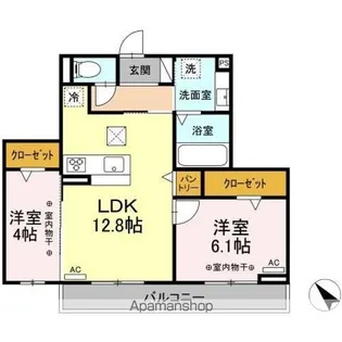 ラティペース【2階】の間取り