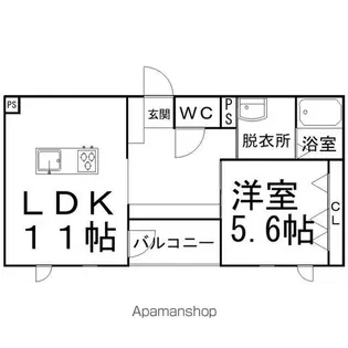 SAINTE DEVOTE【2階】の間取り
