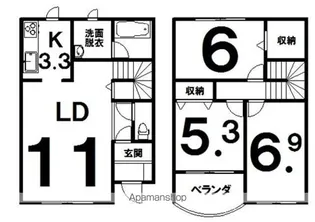 シャテロクレール【B号室】の間取り