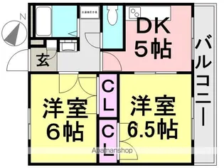 ラ・ピース栗山【102号室】の間取り