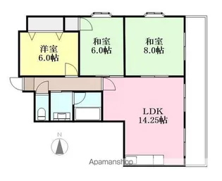 アクティー堀江【7階】の間取り
