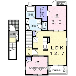 メゾン ド リベルテ【2階】の間取り