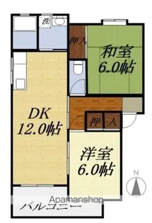 メゾンプレーリーC【1階】の間取り
