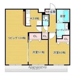 レジデンス北野ヒルズⅠ【202号室】の間取り